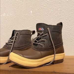 XTRATUF woman's  Brown and Tan Rain Boots